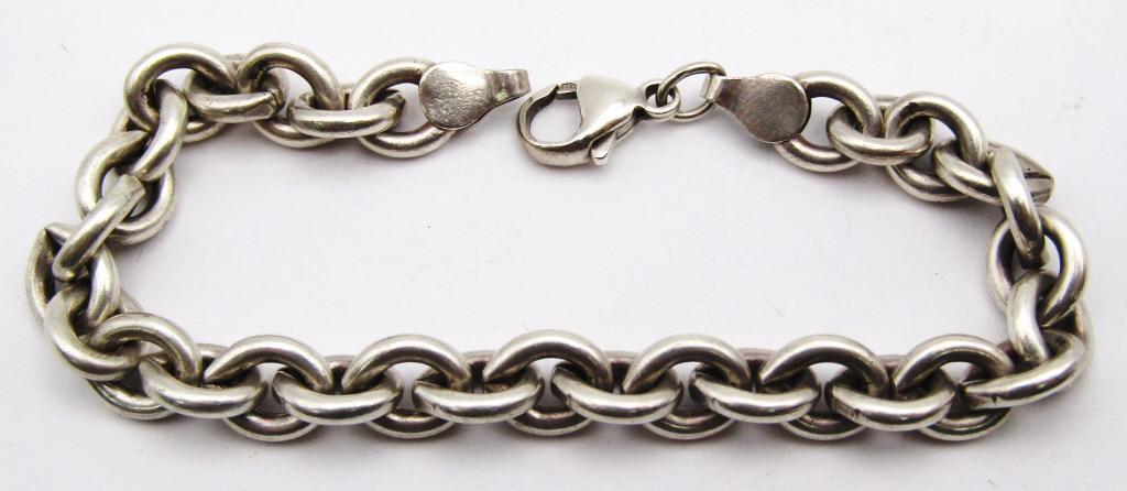 7" CABLE CHAIN STERLING BRACELET 925 SOLID (1 of 3)