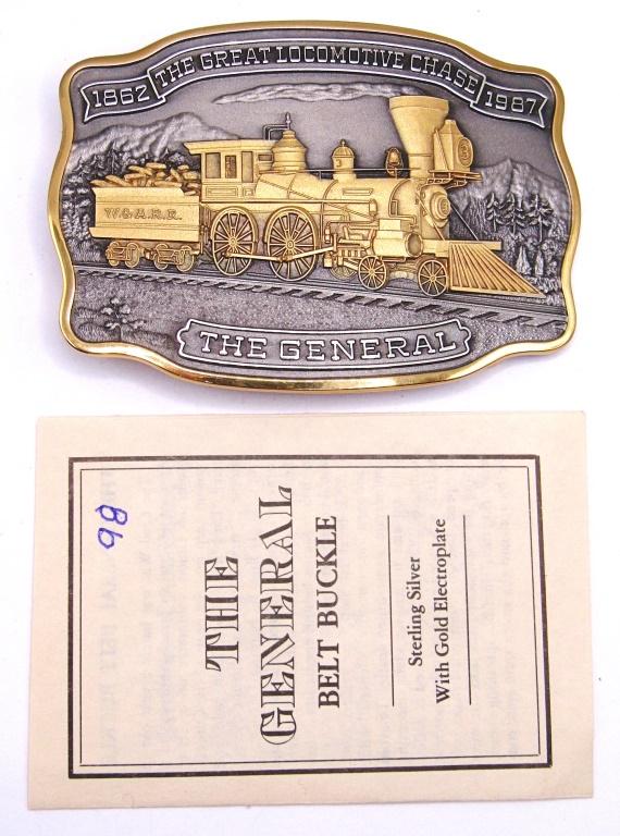 SOLID STERLING "THE GENERAL" BELT BUCKLE (1 of 3)
