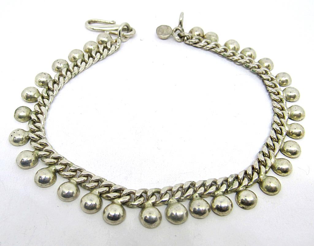 9" STERLING ANKLE BRACELET - NICE: 16 DWT