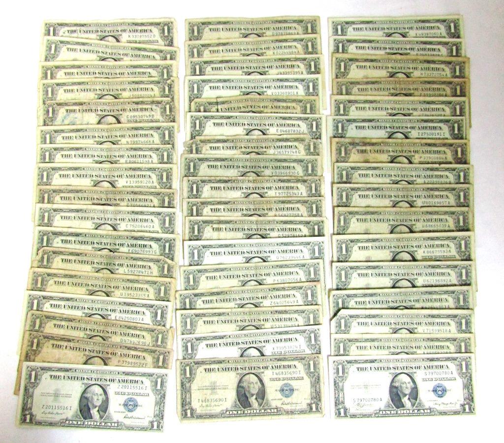 (50) $1 SILVER CERTIFICATES - U.S. CURRENCY (1 of 1)
