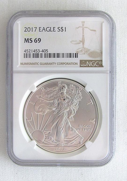 2017 Am. Silver Eagle NGC MS69 (1 of 2)