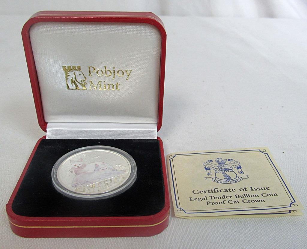 2011 Silver 1oz. Isle of Man Cat Crown Coin (1 of 5)