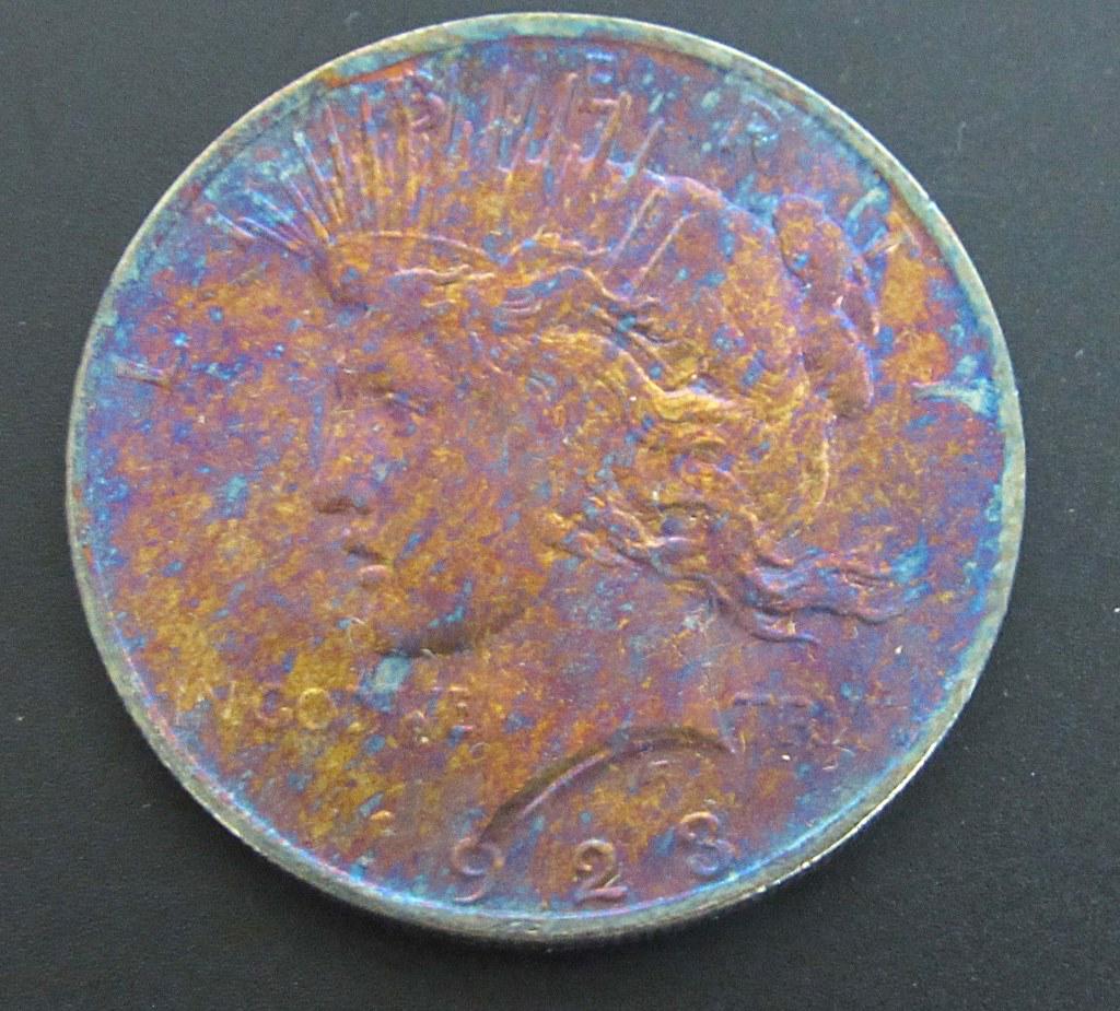 1923 "RAINBOW" PEACE DOLLAR (1 of 2)