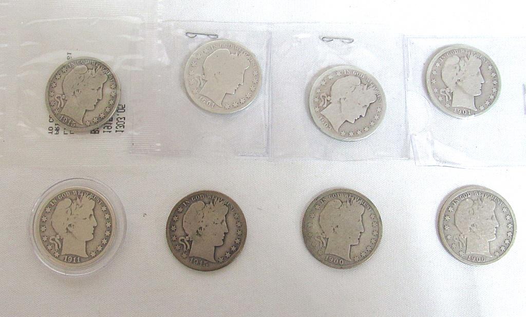 8-BARBER HALF DOLLARS (1 of 4)