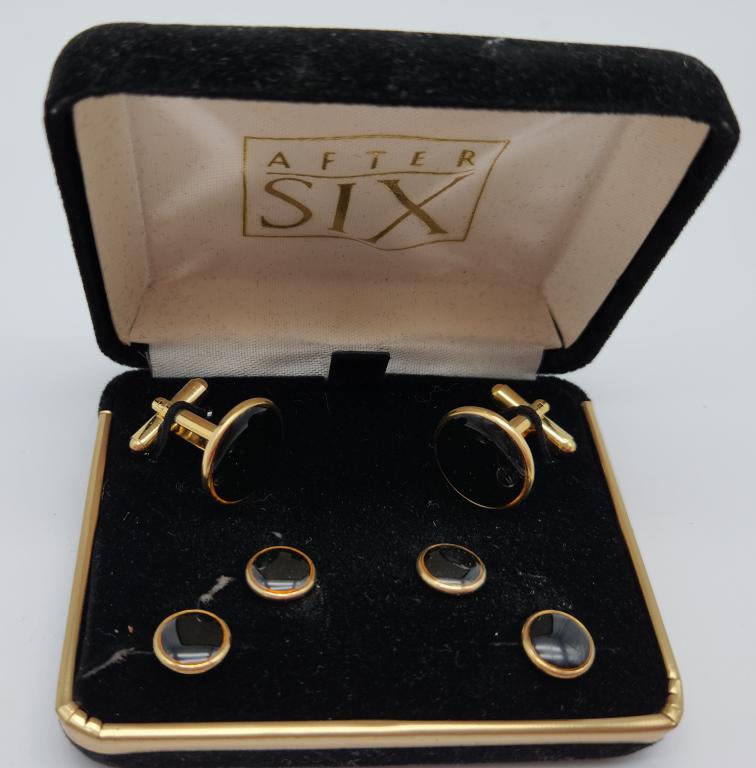 NIB! AFTER SIX MEN'S PAIR OF CUFF LINKS WITH (1 of 1)