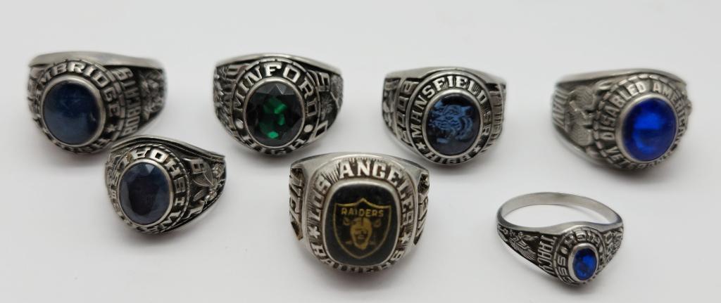7-MEN'S WOMAN'S CLASS/ACHIEVEMENT RINGS (1 of 3)