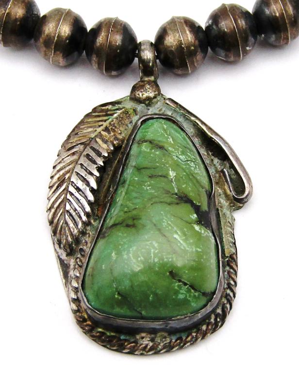 SOUTHWESTERN STERLING BEADED NECKLACE WITH (1 of 4)