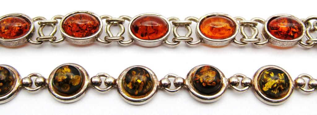 2-7 INCH BALTIC AMBER PANEL BRACELETS (1 of 5)