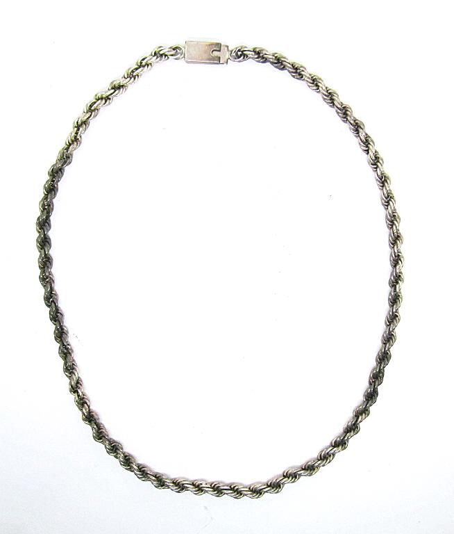 21 INCH MEXICO STERLING ROPE STYLE NECKLACE (1 of 3)