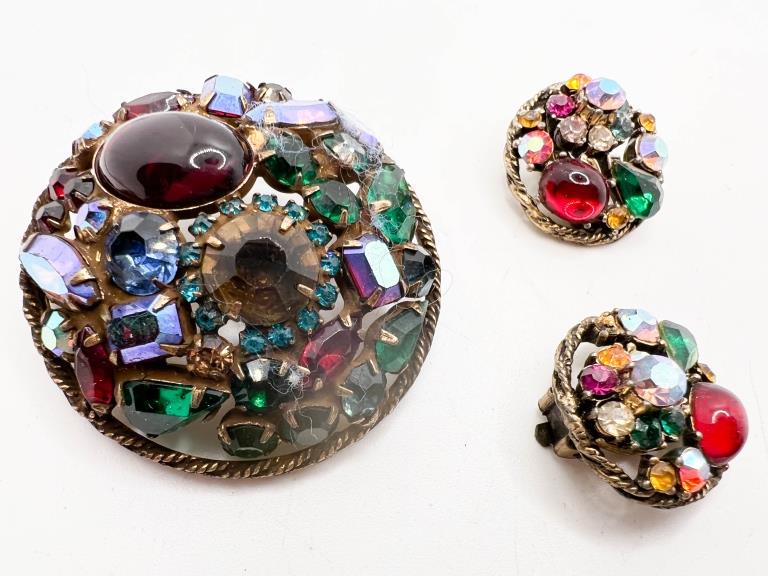 WEISS EARRINGS + OTHER BROOCH (1 of 4)