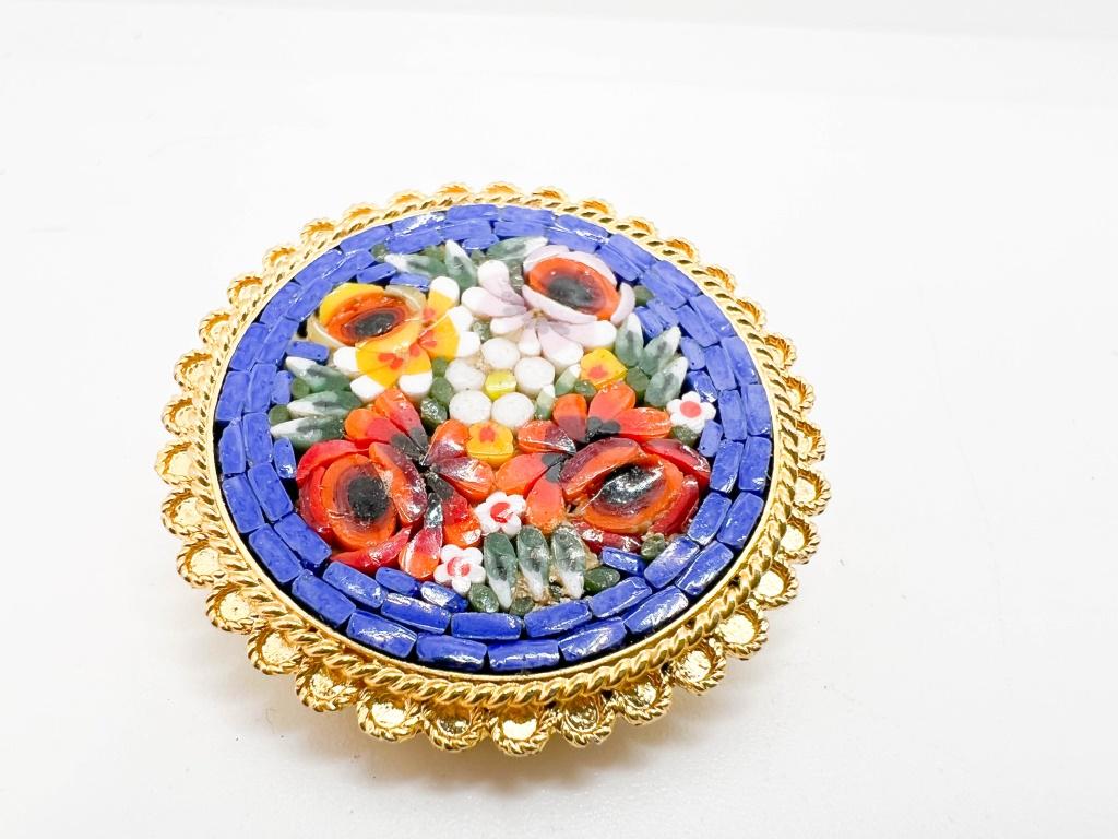 ITALY MOSIAC BROOCH (1 of 2)