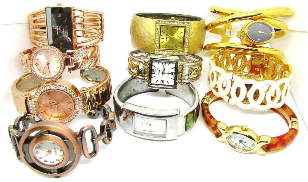 (10) CUFF LADIES WRIST WATCHES (1 of 7)