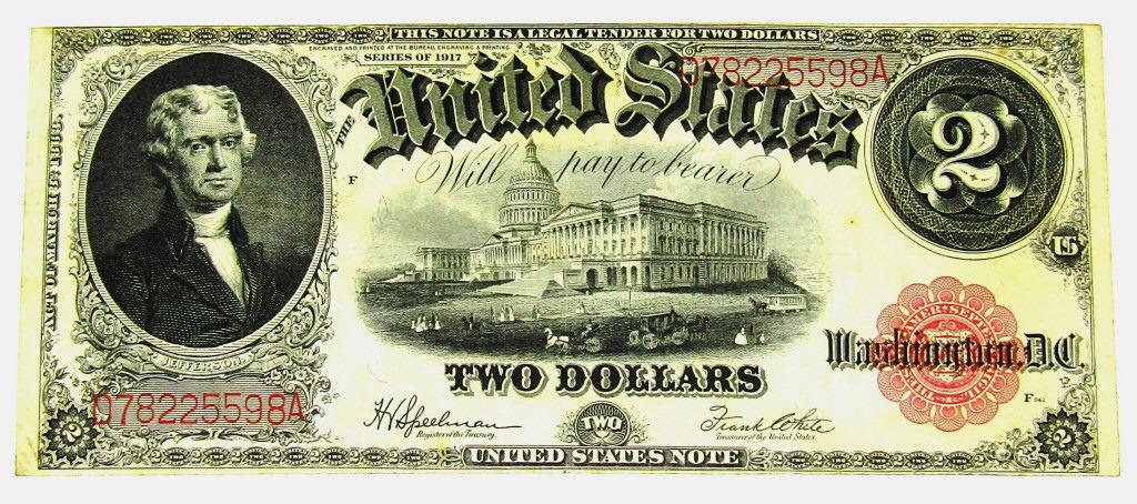 1917 $2 U.S. LEGAL TENDER NOTE (1 of 2)