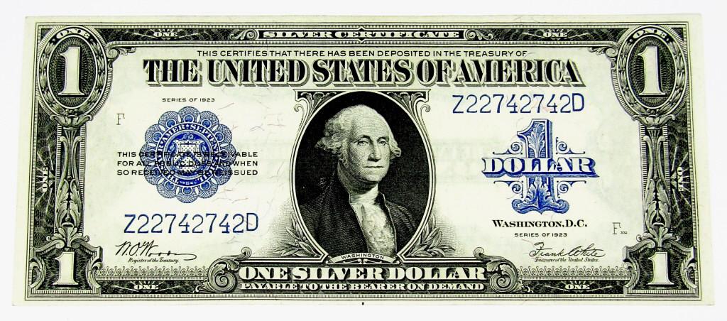 1923 $1 LARGE SIZE SILVER CERTIFICATE (1 of 2)