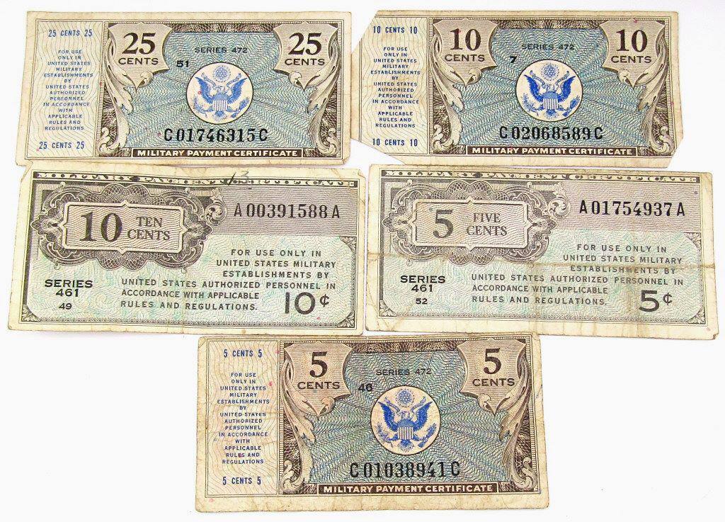 (5) MILITARY PAYMENT NOTES (1 of 2)