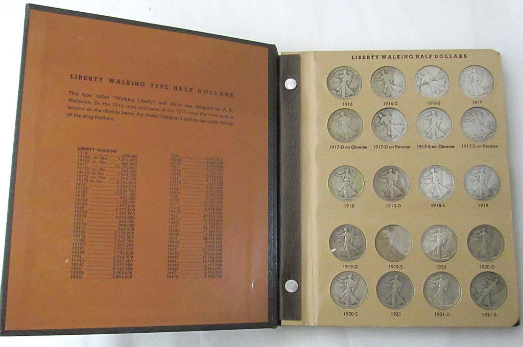 COMPLETE WALKING LIBERTY HALF DOLLAR SET (1 of 13)