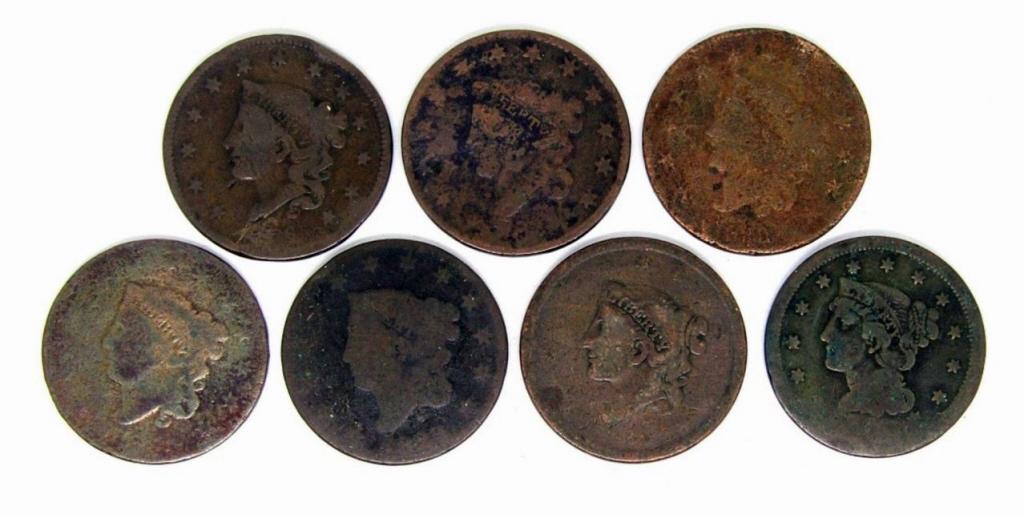 (7) U.S. LARGE CENTS - LESSER CONDITION (1 of 2)