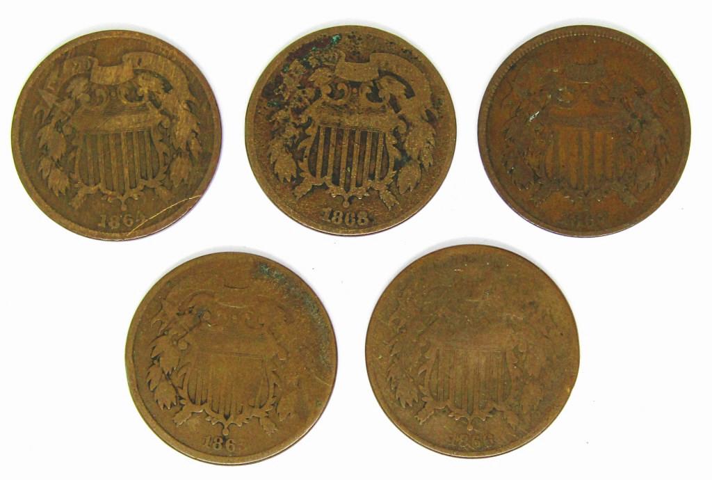 1864, 1865, 1866, 1867, 1868 U.S. (1 of 2)