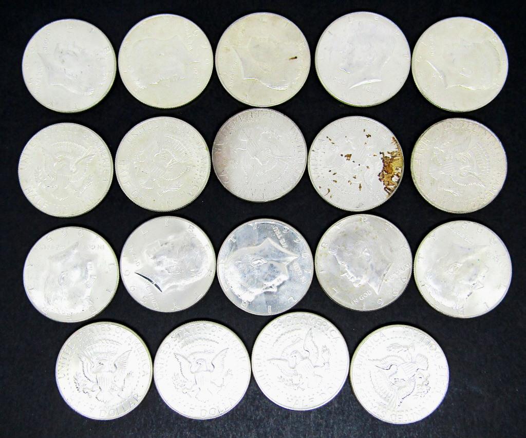19 - BU KENNEDY HALF DOLLARS 40% SILVER (1 of 2)