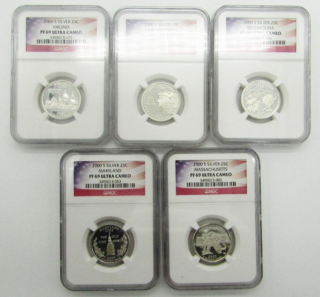 2000 S SILVER PROOF QTR SET NGC PF69 UC (1 of 11)