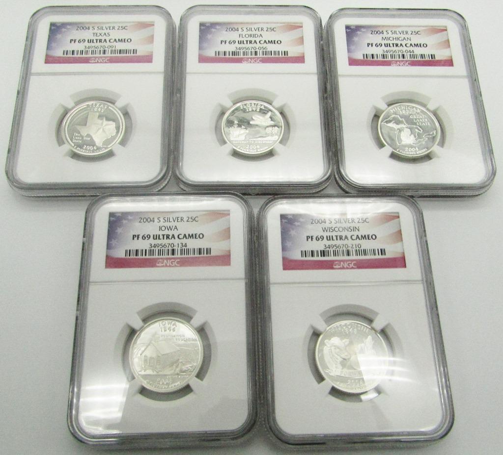 2004 S SILVER PROOF QTR SET NGC PF69 UC (1 of 11)