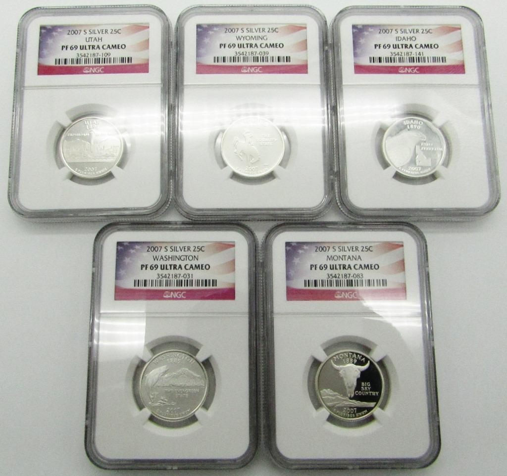 2007 S SILVER PROOF QTR SET NGC PF69 UC (1 of 11)