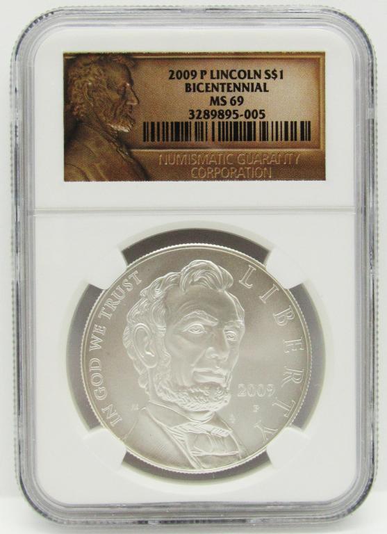 2009P LINCOLN SILVER COMMEM NGC MS69 (1 of 4)