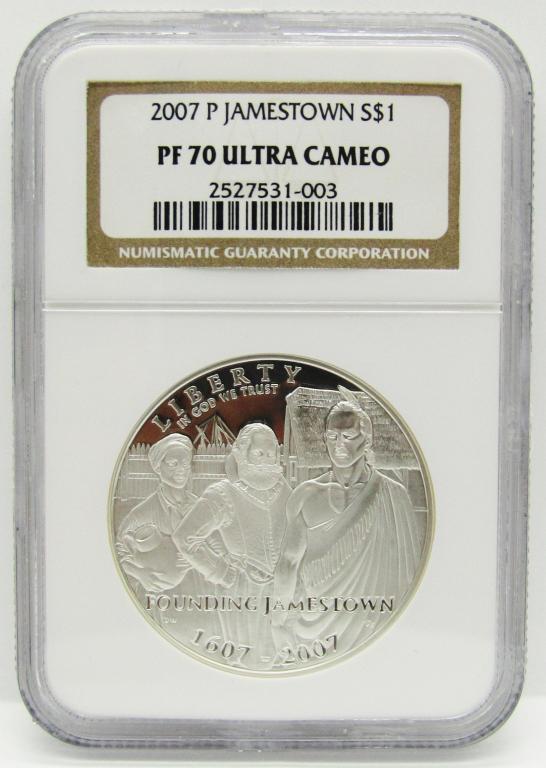 2007P JAMESTOWN SILVER COMMEM NGC PF70UC (1 of 4)