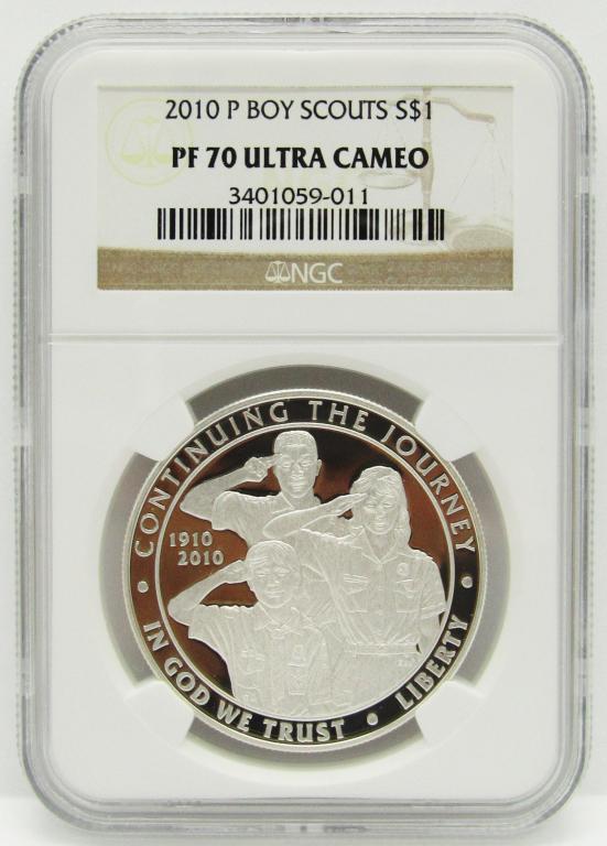 2010P BOY SCOUTS SILVER COMM NGC PF70 UC (1 of 4)