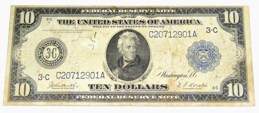 1914 $10 FEDERAL RESERVE NOTE (1 of 2)