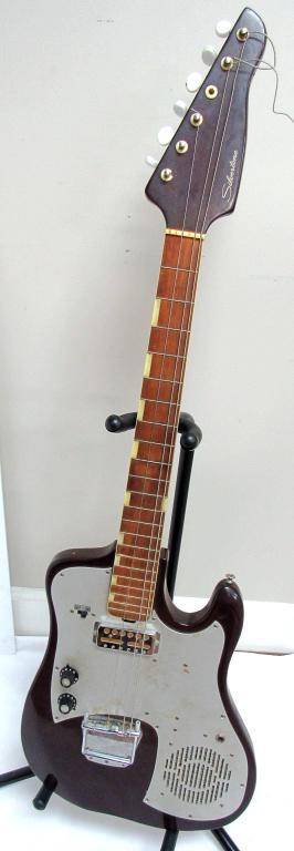 SILVER TONE ELECTRIC GUITAR BROWN (1 of 5)