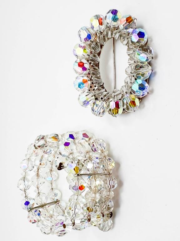 CRYSTALS BROOCH, BRACELET: CRYSTALS BROOCH, BRACELET