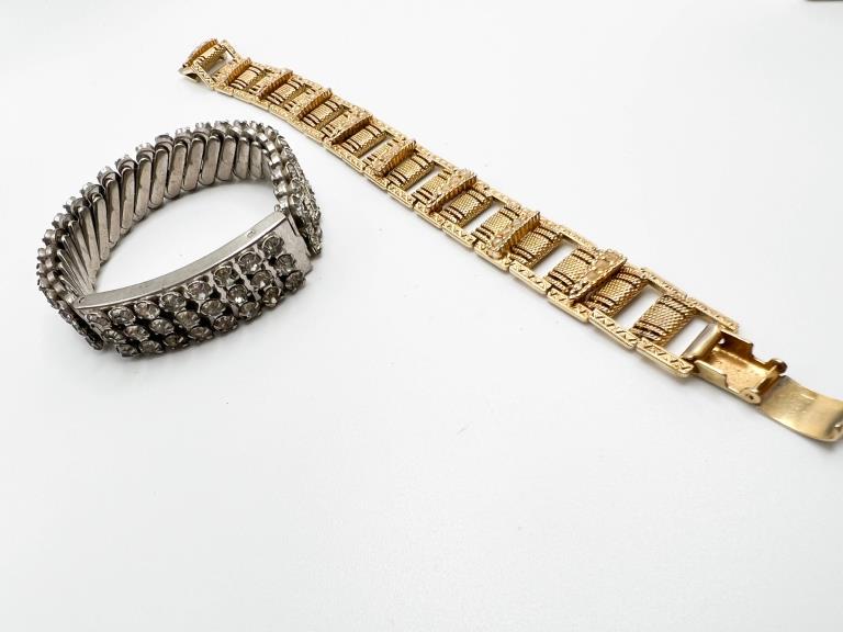 2 VINTAGE BRACELETS W STONES (1 of 1)