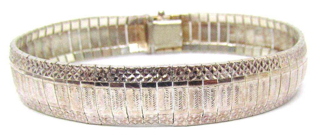 7 INCH ITALY STERLING BRACELET-UNIQUE DESIGN (1 of 3)