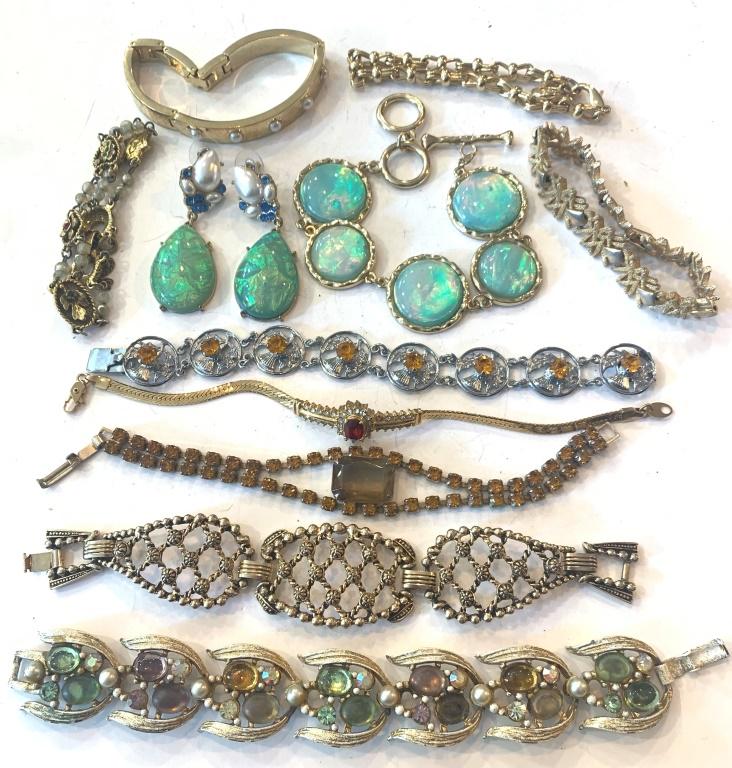 10 BRACELETS & 1 PAIR EARRINGS: BID TODAY!!!