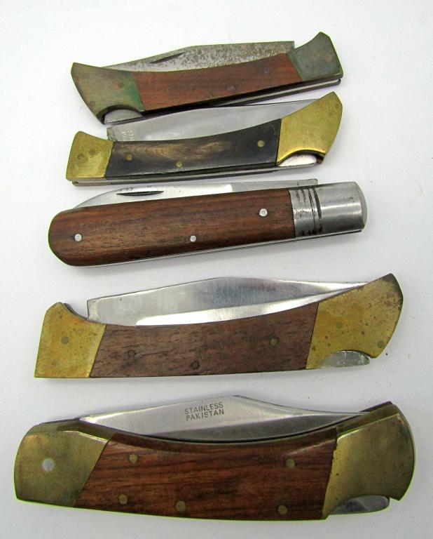 5-VINTAGE PAKISTAN STAINLESS WOOD HANDLE (1 of 3)