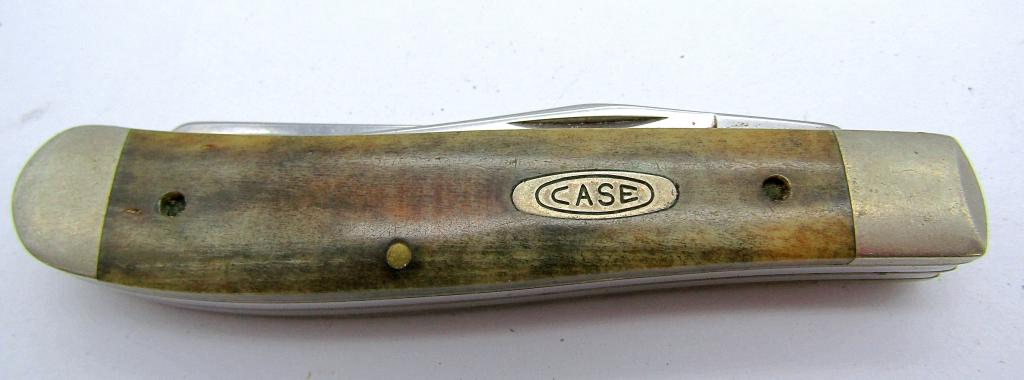 CASE XX 6 DOT 6207 SPSS TRAPPER POCKET KNIVE: WITH BONE HANDLE-NICE CONDITION!