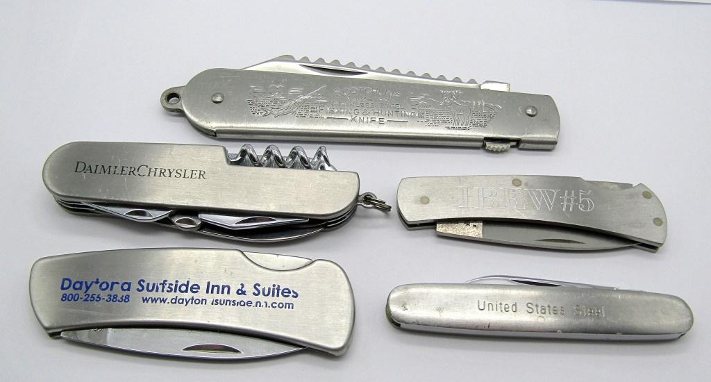 (5) ADVERTISEMENT KNIVES - SCOTCHLINE FISHING, (1 of 5)
