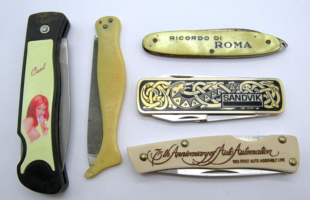 (4) UNIQUE POCKET KNIVES / FILE (1 of 5)