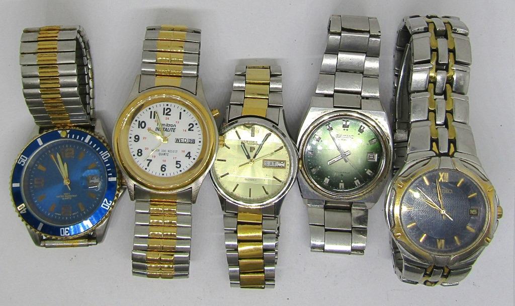 5-MEN'S DRESS WRISTWATCHES: PULSAR DAY DATE (1 of 5)