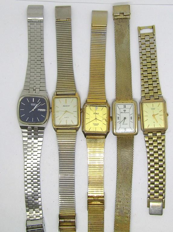 5-VINTAGE MEN'S DRESS WRISTWATCHES (1 of 4)