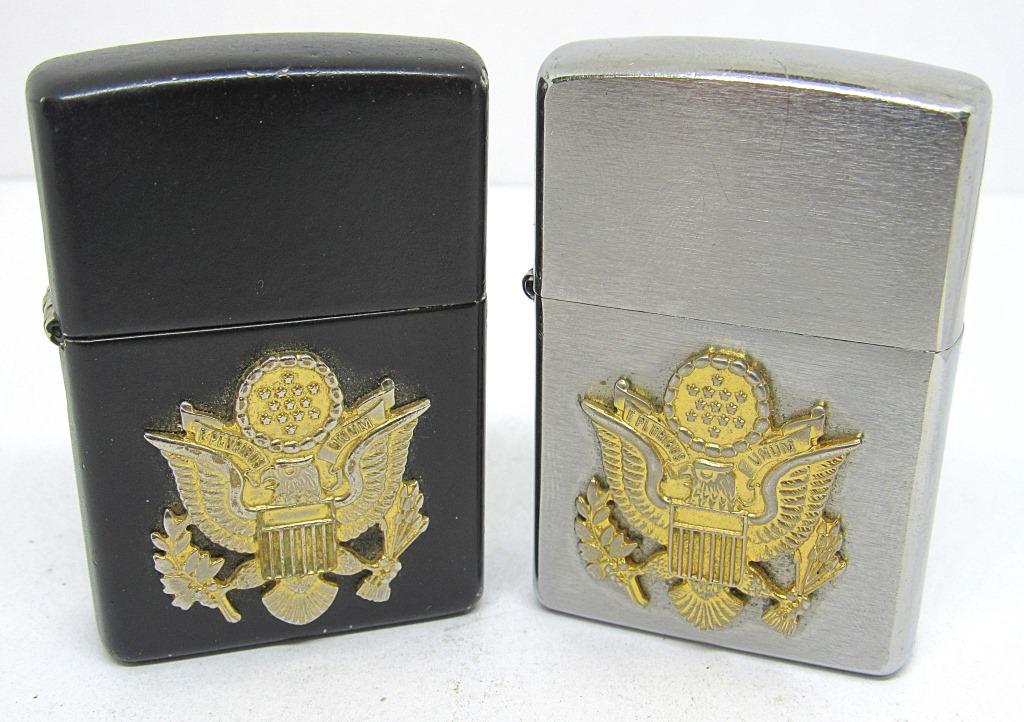 (2) USA EAGLE ZIPPOS: GREAT PAIR! BOTH UNTESTED, APPEARANCE IN GOOD CONDITION