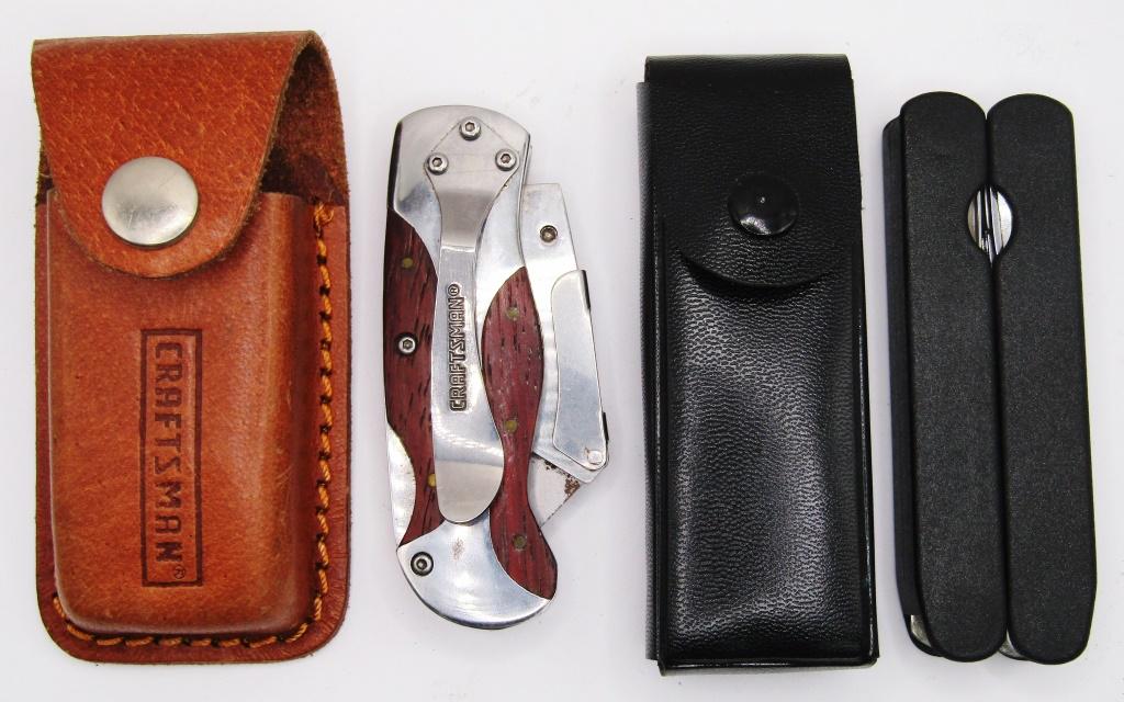 (2) Utility Knive & Multi Tool in Sheaths! (1 of 4)