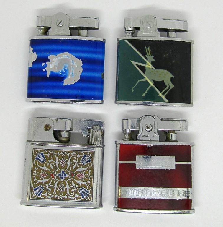 (4) VINTAGE LIGHTERS: MYFLAME ORNATE (1 of 4)