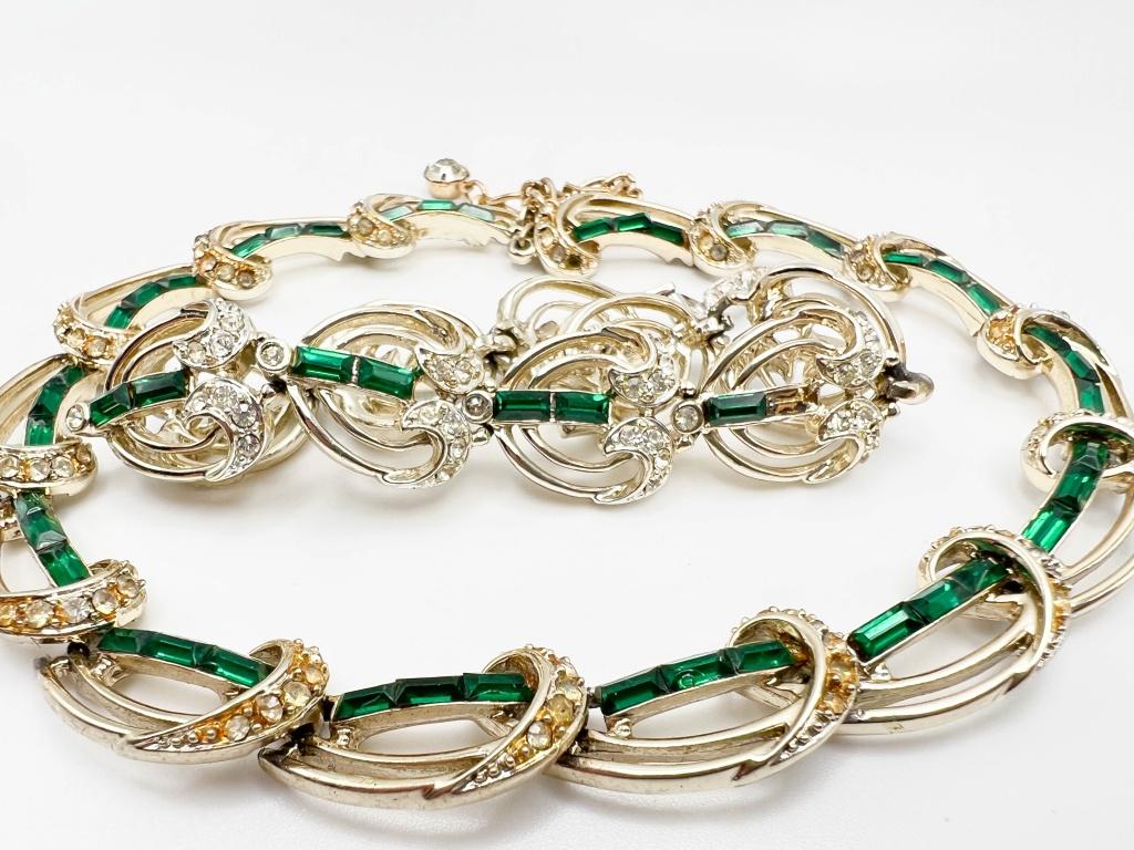 NAPIER SIGNED NECKLACE BRACELET (1 of 2)