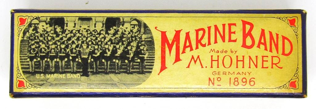 Marine Band, Harmonica, M. Hohner,  No. 1896 Key C (1 of 5)