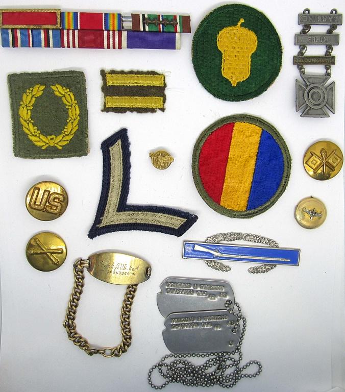 STERLING MILITARY MARKSMAN RIFLE PIN: MARKSMAN MEDAL SHARPSHOOTER, RIFLE, CARBINE; LOCKET with AIRMAN WINGS, EAGLE LAPEL PIN, RIBBONS, PATCHES, DOG TAGS that match MILITARY BRACELET