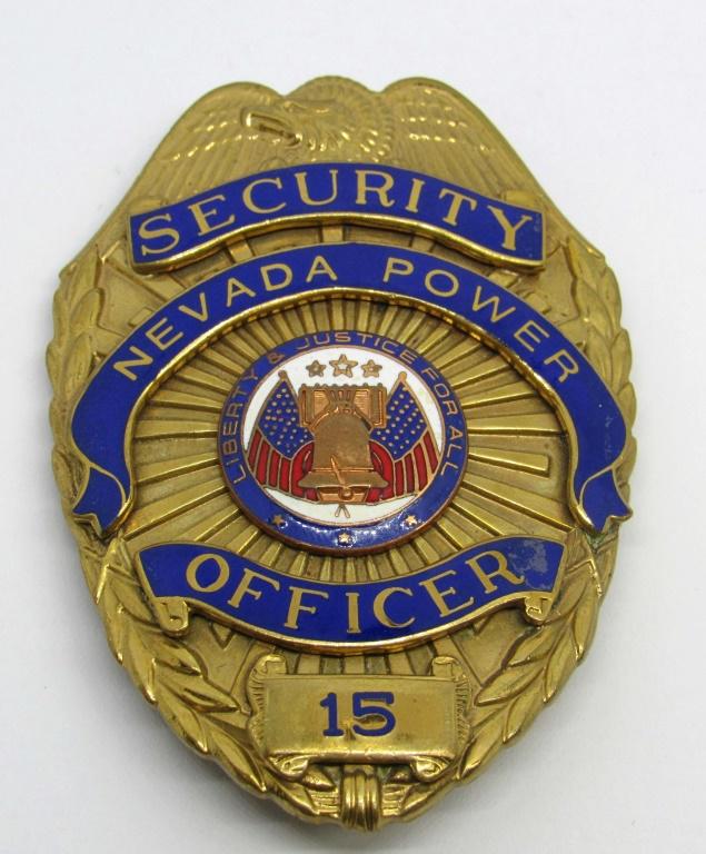 NEVADA POWER OFFICER SECURITY BADGE (1 of 2)