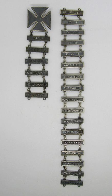 U.S. ARMY STERLING MARKSMAN BADGE w/MERITS (1 of 5)