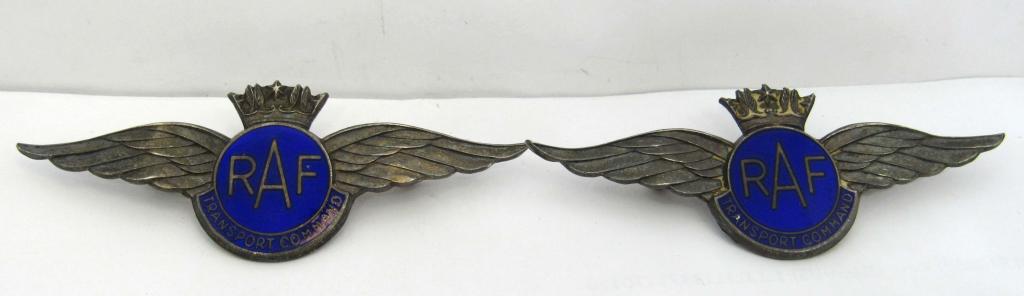 (2) RAF Transport Command Pilot's Lapel Badge (1 of 3)